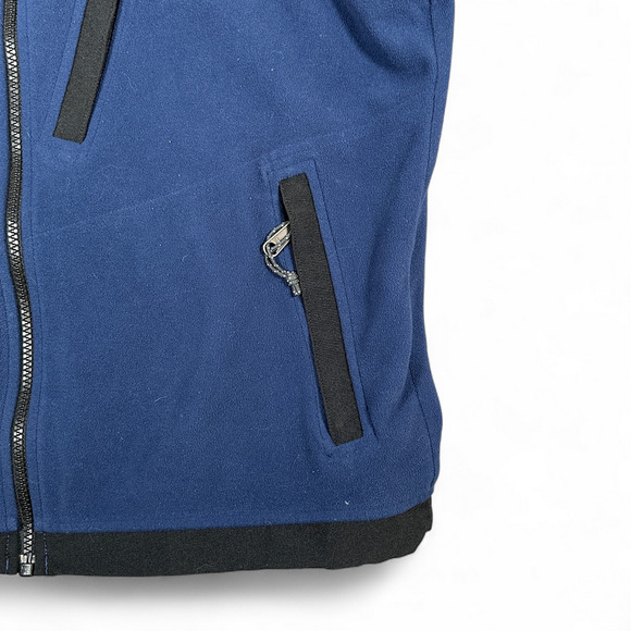 Mountain Hardwear Vest Adult MEDIUM Blue Black Fleece Embroidered ZIp Up Outdoor - Picture 6 of 10